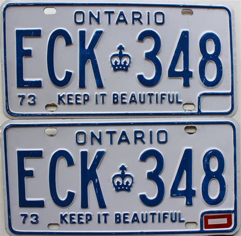 old ontario licence plates.